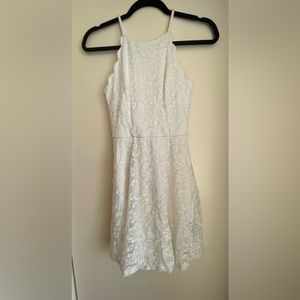 Halter lace white dress